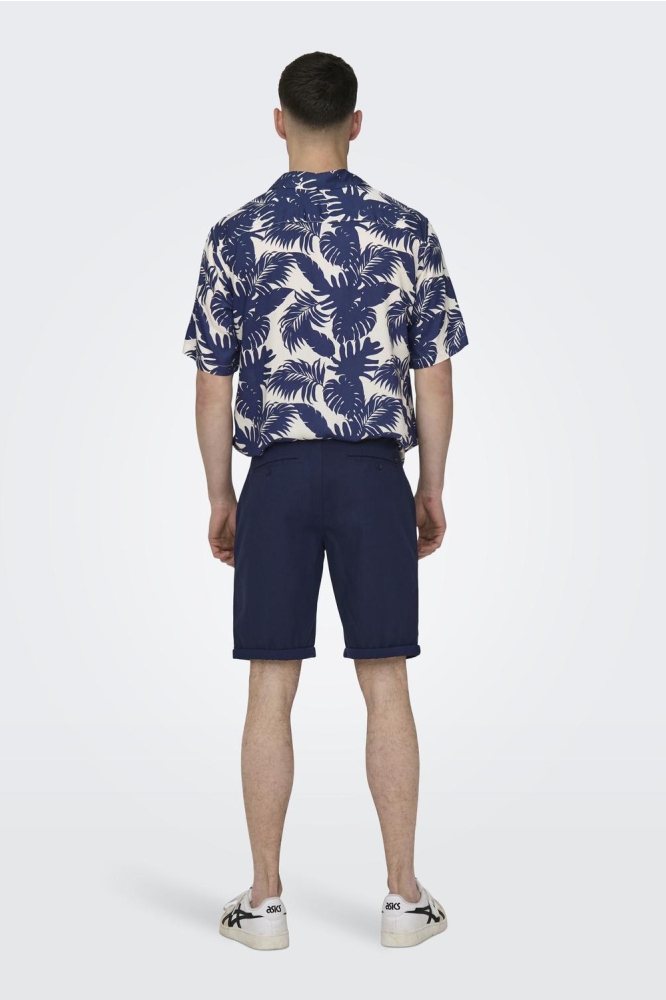 ONSPETER DOBBY 0058 SHORTS NOOS 22028336 Dark Navy Detail MEDIVEAL BLUE